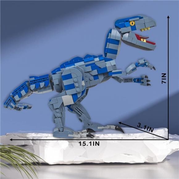 Dinosaur Toys Compatible with Lego, 649PCS Velociraptor Building‎  6-10 Boys, - Picture 3 of 7